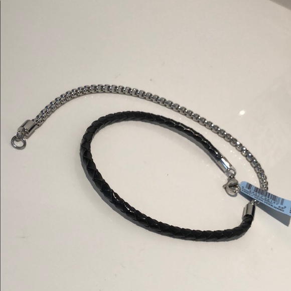 SIMPLY VERA UNISEX STAINLESS STEEL LEATHER WRAP - Picture 16 of 16